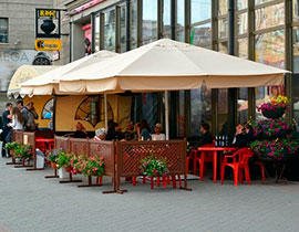 Уличный зонт для кафе 4х4м