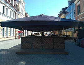 Уличный зонт для кафе 5х5м
